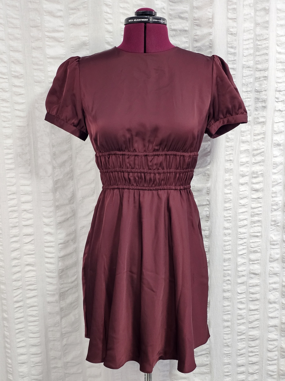 Aritzia Sunday Best Anderson Short Babydoll Puff-Sleeve Smocked Waist Dress - Picture 2 of 15